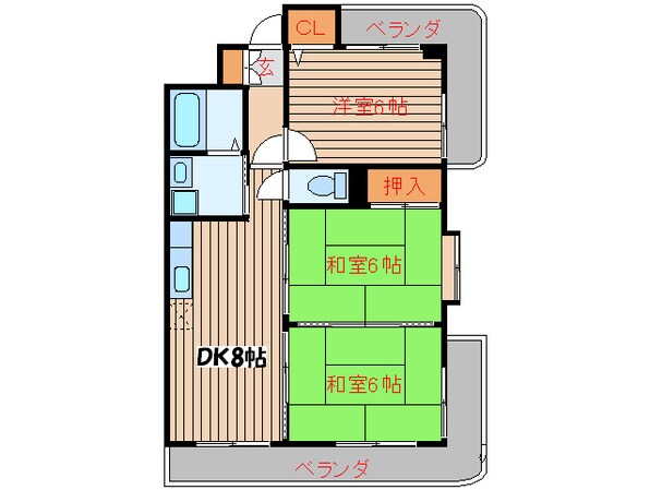 カーサヌマタの物件間取画像